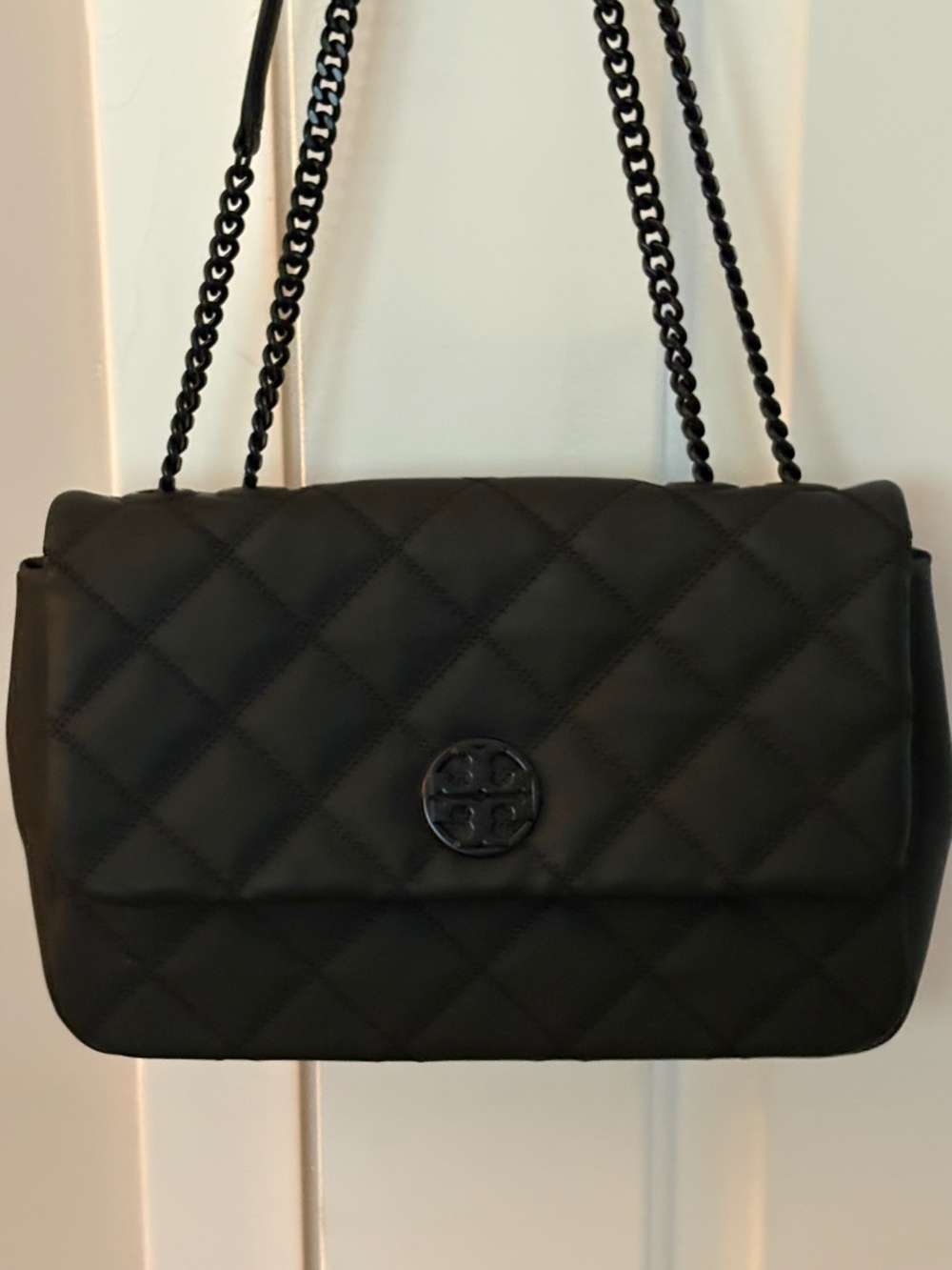 EUC Tory Burch Matte Willa Black Large